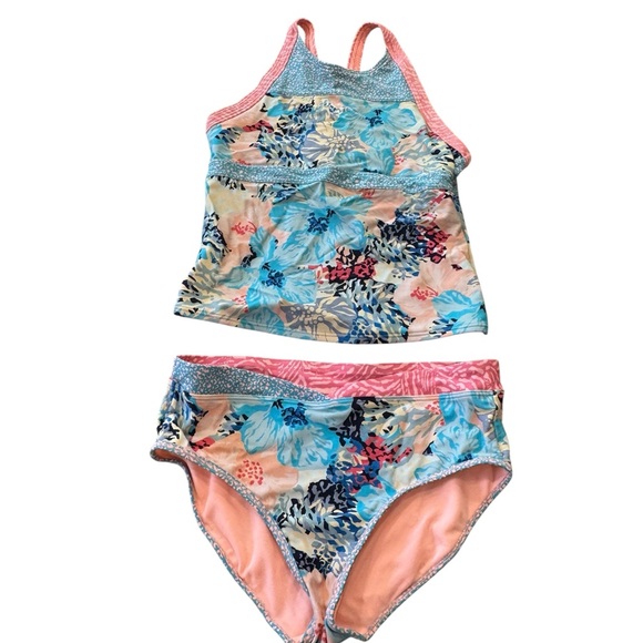Athleta Girl BORA BORA Tropical Tankini Size 14/16 - Picture 1 of 12
